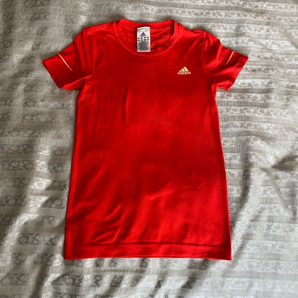 Juniors small orange adidas shirt